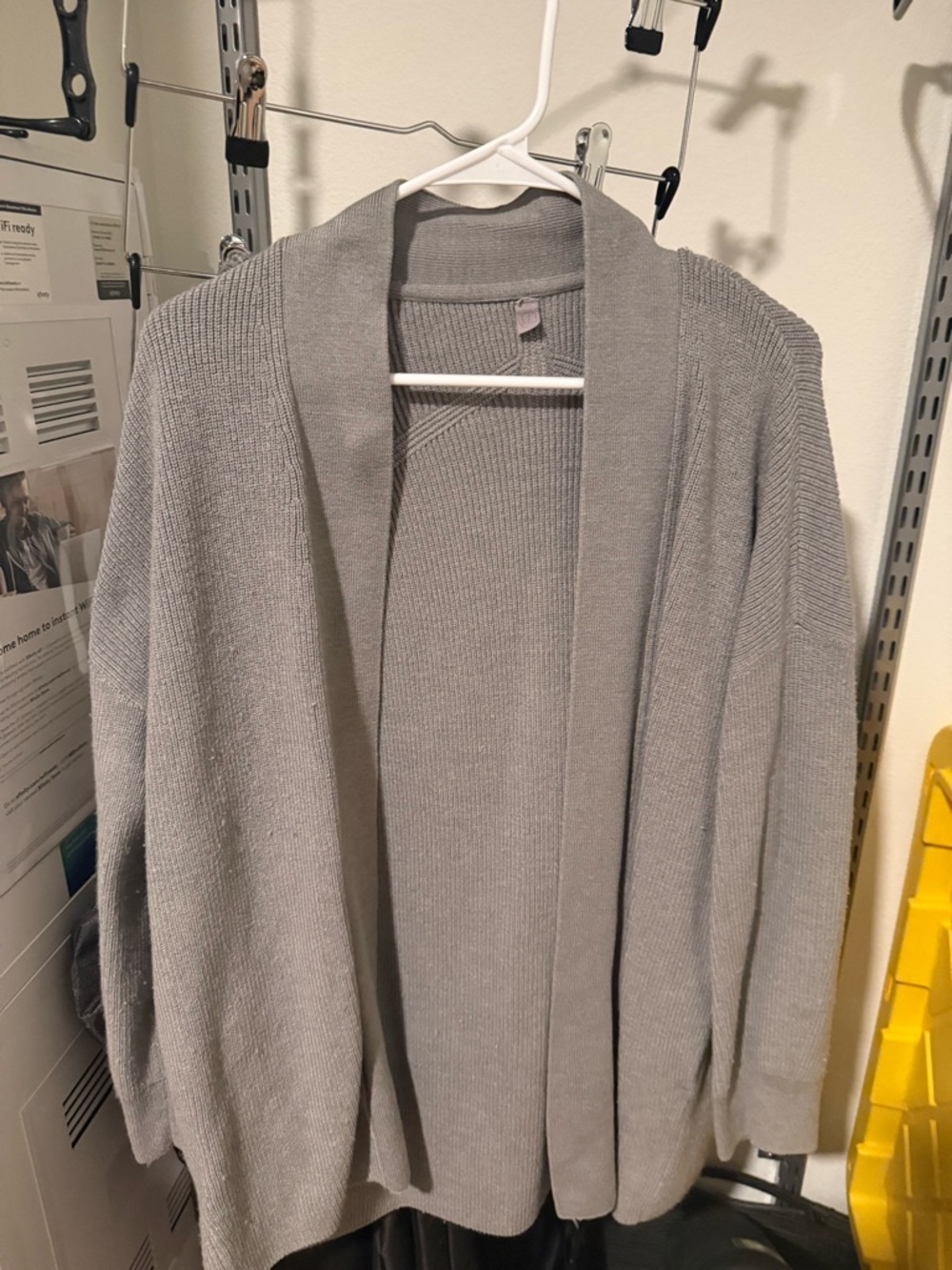 lululemon athletica Light Gray Open-Front Knit Cardigan